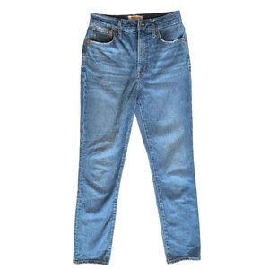 Madewell The Perfect Vintage Full-length blue denim zipper fly High Waist Sz 28